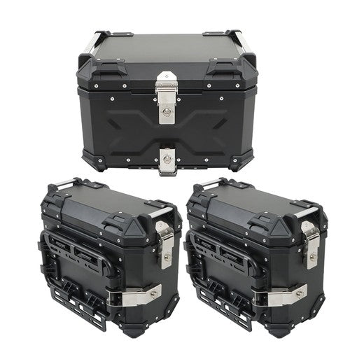 DURAFORCE New Motorcycle 36L Side Case Hard Saddlebag + 55L Top Case Tail Box Luggage