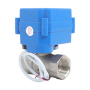 DURAFORCE Solid Motorized Ball Valve 1in Full Port SS 9-24V AC/DC NC Auto Return