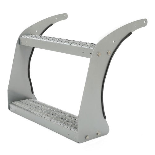 DURAFORCE 26" Fuel Tank Step For Peterbilt 389 All Models Silvery Non-Slip Fuel Tank Stair