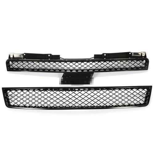 DURAFORCE Mesh Front Bumper Grille Grill for 07-14 Chevy Tahoe Suburban Avalanche Black