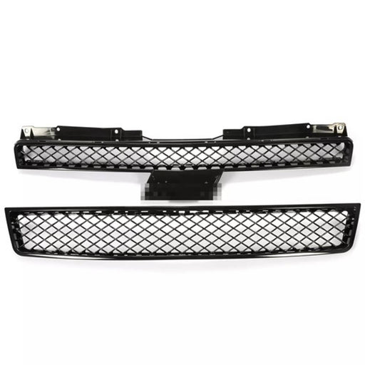 DURAFORCE Mesh Front Bumper Grille Grill for 07-14 Chevy Tahoe Suburban Avalanche Black