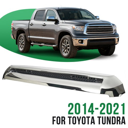 DURAFORCE For Toyota Tundra 14-21 Front Molding Upper Grille Hood Bulge Scoop Chrome ABS