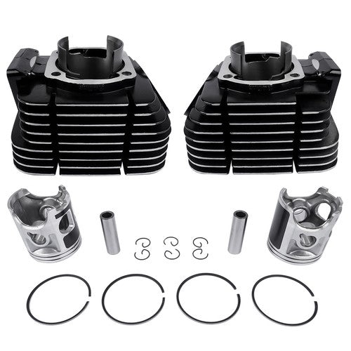 DURAFORCE Cylinder Replacement Kit w/ Pistons Rings Wrist Pins for Yamaha RD350 1973-1975