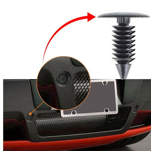 DURAFORCE 100Pcs 8mm Dia Hole Plastic Rivets Fasteners Brand New For Auto Bumper Fender