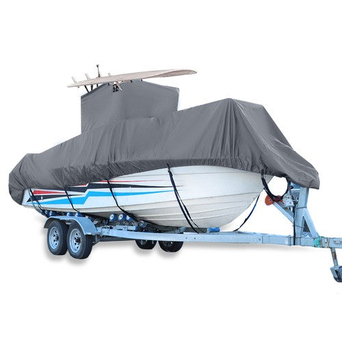 DURAFORCE 420D Heavy Duty Center Console T-Top Boat Cover 20-22FT 22-24FT Gray