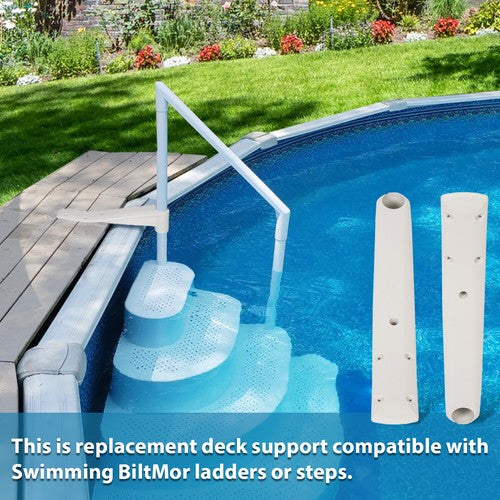 DURAFORCE New White PP Deck Support For Above Ground Swimming Pool Step
