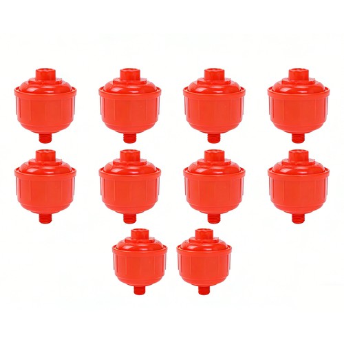 DURAFORCE 10PCS DISPOSABLE INLINE AIR FILTERS FIT FOR HVLP Paint Spray Gun Universal Red