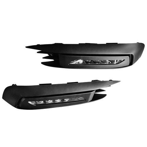 DURAFORCE Pair For 2016-2018 Honda Civic LED DRL Fog Light W/Turn Signal Lamp LH+RH