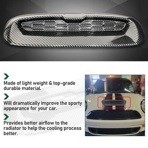 DURAFORCE Carbon Fiber Style for 2007-2013 Mini Cooper SR55-59 Hood Air Intake Vent Scoop