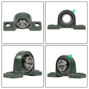 DURAFORCE 10 × UCP206-20 Pillow Block Bearing 1-1/4" Bore 2 Bolt Self-Aligning Solid Base