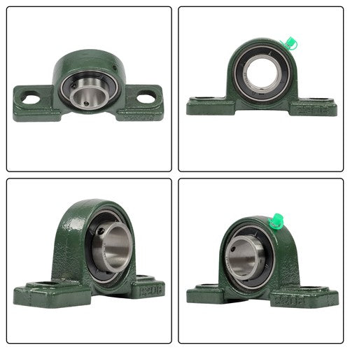 DURAFORCE 10 × UCP206-20 Pillow Block Bearing 1-1/4" Bore 2 Bolt Self-Aligning Solid Base