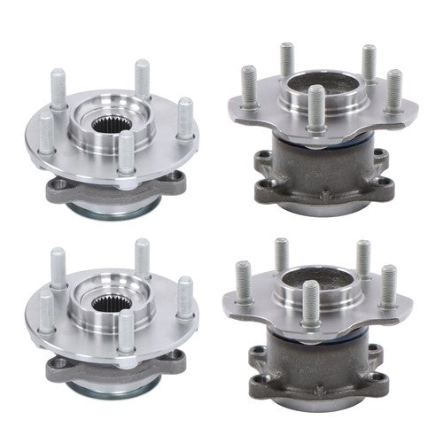 DURAFORCE For Nissan Rogue 2008-2013 AWD Front & Rear LH & RH 2.5L L4 4× Wheel Hub Bearing