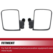 DURAFORCE For Kubota John Deere Crawler Magnetic Tractor Mirrors Pair 220LB Rated Magnet