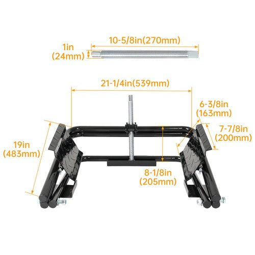 Black Tire Leveler for Light RV Trailers Tire Booster Locking Chock 28050