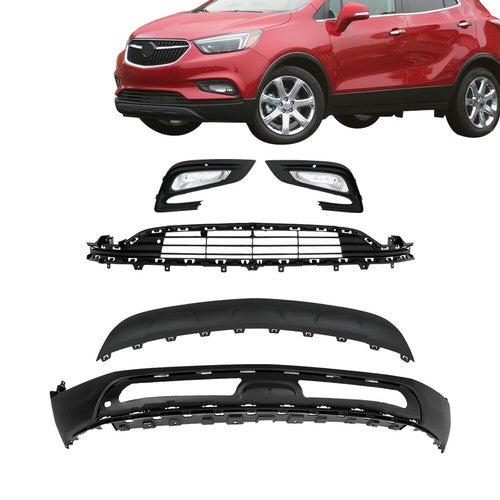 DURAFORCE Front Lower Bumper Complete W/Grill Fog Light For Buick Encore 2017-2020 2021