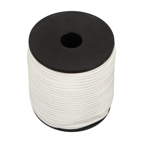 DURAFORCE 1/4 Inch 250ft White Nylon Solid Braid Rope Abrasion Resistance High UV