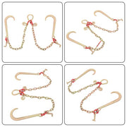 DURAFORCE 5/16in*2ft G80 Chain Double Limb Hook Chain Fracture Strength 9260lbs T J Hook