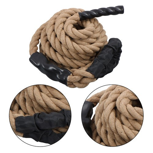 DURAFORCE 1.5 Inch Diameter 25 FT Outdoor Climbing Rope for Fitness and Strength Training