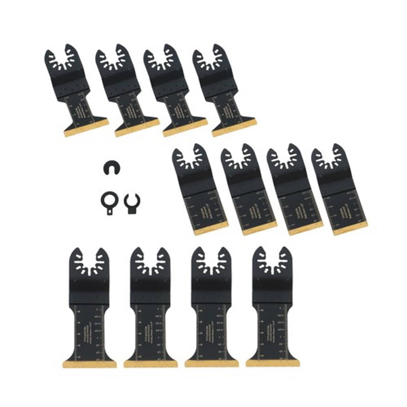 DURAFORCE For Metal Wood Plastic Cuts 12 Pcs Titanium Oscillating Saw Blades