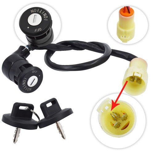 DURAFORCE Ignition Key Switch For HONDA FOREMAN 400 TRX400FW 4x4 1995-2003 35100-HM7-003