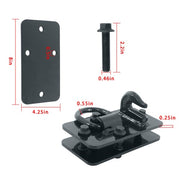 DURAFORCE 2 Pack Tractor Bucket Hooks with Tie down Ring, Grade 70 Forged Steel Black