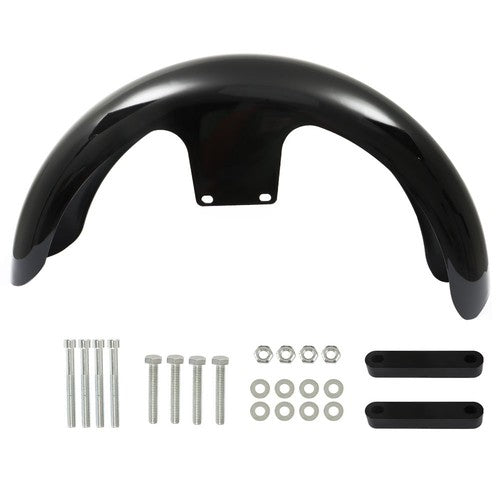DURAFORCE 19" Wheel Wrap Front Fender bright black A For Touring Electra Glide USA