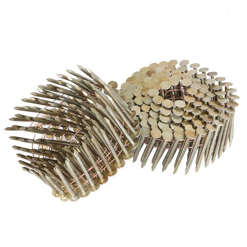 DURAFORCE 7200Pcs 1-3/4" × 0.12" 15 Degree Coil Roofing Nail 3/8" Head Diameter Galvanized