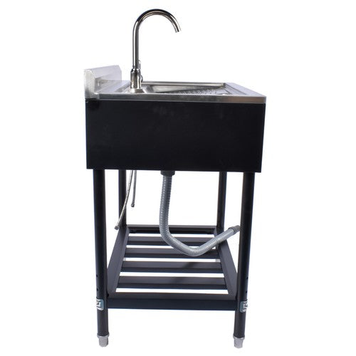 DURAFORCE 28.3in Stainless Steel Utility Sink, Free Standing Laundry Sink with Washboard