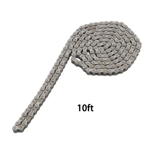 DURAFORCE 50H Heavy Duty Roller Chain 10 Feet w/Connecting Link with 2 connectors