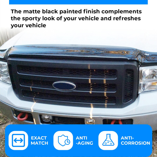 Black Painted Grille Assembly For Ford 05-07 F250 F350 Super Duty Part FO1200457