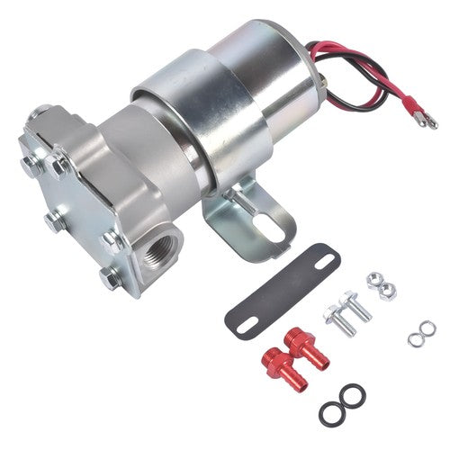 DURAFORCE Universal High Volume Ford Chevy Mopar Electric Fuel Pump 97GPH Chrome F53001C