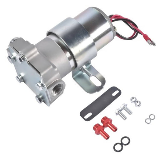 DURAFORCE Universal High Volume Ford Chevy Mopar Electric Fuel Pump 97GPH Chrome F53001C