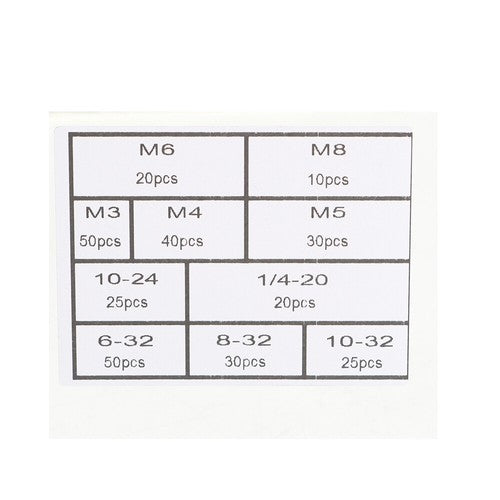 DURAFORCE Metric M3-M8 + SAE 6-32-1/4-20 Aluminum Rivet Nut Rivnut Nutsert Kit 300Pcs