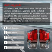 DURAFORCE Black Bezel LH+RH Clear Lens Brake Lamp Tail Lights Fit For Toyota Tacoma 16-21