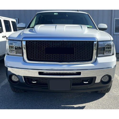Lower Bumper Mesh Grille Gloss Black for 07-13 Sierra 1500 Denali Pickup