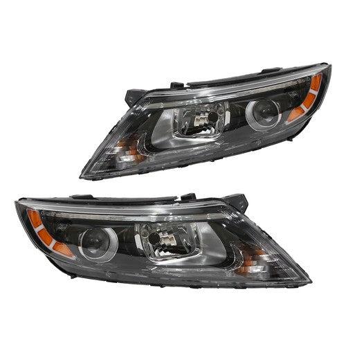 DURAFORCE Pair Fits 2014-2015 Kia Optima Halogen Projector Headlight Left & Right Side
