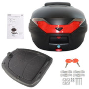 DURAFORCE 32L Motorcycle Tour Tail Box Luggage Top Lock Storage Scooter Trunk Carrier Case