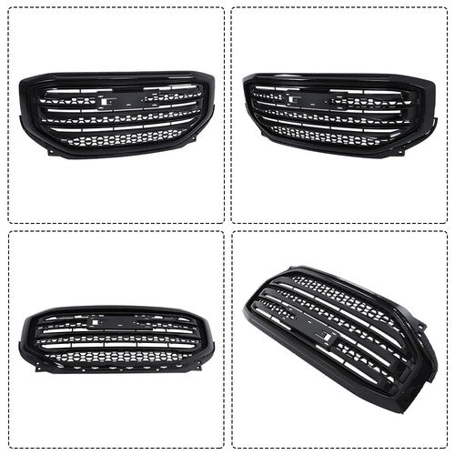 DURAFORCE Suitable For GMC Acadia 2017-2019 Front Bumper Upper Grille Plastic Gloss Black