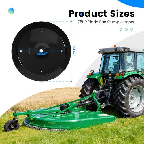 75HP Blade Pan Stump Jumper for Bush Hog Rotary Cutters Steel 66501
