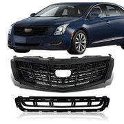 DURAFORCE Front Bumper Upper Lower Grille Grill 2PCS for 2013-2017 Cadillac XTS Black