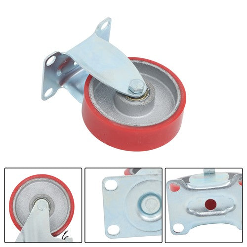 DURAFORCE 4 Inch - 4 Industrial Casters - two with brakes, two without