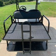 DURAFORCE Black Rear Flip Seat Kit with Grab Bar For 2004-Up Club Car Precedent Golf Cart