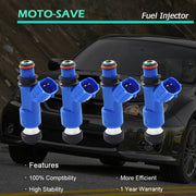 DURAFORCE 4x Dark Blue 560cc Fuel Injector For Subaru WRX / STI 16611-AA720 2.5L
