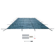 DURAFORCE Safety Pool Cover Fits 14FTx26FT Inground Swimming Pools For Backyard Yard Green