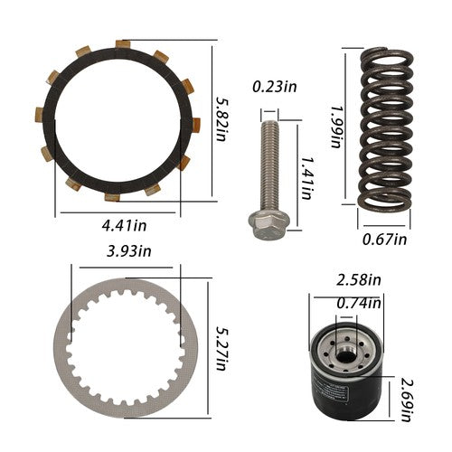 DURAFORCE Heavy Duty Clutch Friction Plates Kit w/Gasket For Yamaha YZF-R6/S FZ6