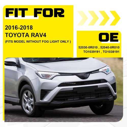 DURAFORCE Front Bumper Fog Light Trim Bezel Cover for 2016 2017 2018 for Toyota RAV4