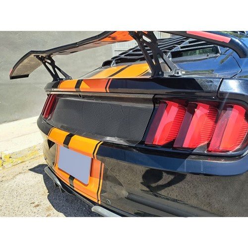 DURAFORCE For 15-23 Ford Mustang Gt Carbon Fiber Color Rear Trunk Panel Decklid Trim Cover