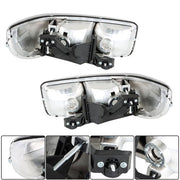 DURAFORCE For GMC Sierra 1500 99-07 & Yukon 00-06 L+R Headlight Replacement Halogen Black