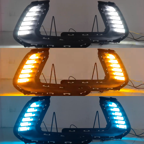 DURAFORCE LED DRL Turn Signal Night Driving Fog Lights Pair for 2016-2018 Hyundai Elantra