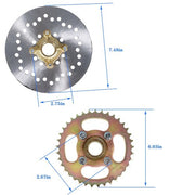DURAFORCE For Go Kart Rear Live Axle Kit, Brake Assembly,Sprocket & Hub,Hub Drift Trike